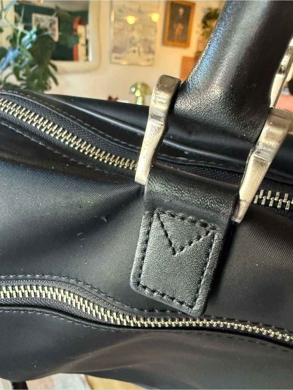 Y2K Burberry Black Nylon & Leather Laptop Briefcase